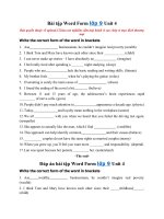 Tải Bài tập Word Form lớp 9 Unit 4 - Word form lớp 9 từng unit có đáp án