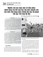 Nghiên cứu lựa chọn một số biện pháp nhằm nâng cao kết quả học tập môn chuyên sâu cho sinh viên bóng ném trường Đại học Sư phạm Thể dục Thể thao Hà Nội