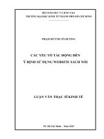 (Luận văn thạc sĩ) các yếu tố tác động đến ý định sử dụng website sách nói 