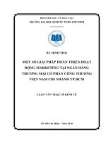 (Luận văn thạc sĩ) một số giải pháp hoàn thiện hoạt động marketing tại ngân hàng thương mại cổ phần công thương việt nam chi nhánh thành phố hồ chí minh 