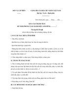 những đặc điểm chính của đơn vị địa phương về điều kiện tự nhiên xã hội cơ sở vật