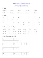 Tải Bộ đề ôn tập học kì 1 môn Toán lớp 1 - Số 2 - Đề kiểm tra học kì 1 lớp 1 môn Toán