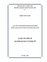 Các yếu tố ảnh hưởng đến quyết định đi du lịch nước ngoài của người việt nam 