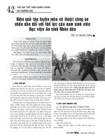 Hiệu quả tập luyện môn võ thuật công an nhân dân đối với thể lực của nam sinh viên Học viện An ninh Nhân dân