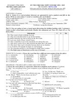 Tải Đề thi chọn học sinh giỏi môn tiếng Anh lớp 11 có đáp án - Đề thi chọn học sinh giỏi lớp 11 môn tiếng Anh trường THPT Liễn Sơn, Vĩnh Phúc năm học 2018-2019