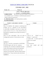 Tải Giáo án tiếng Anh lớp 9 Tuần 10 sách mới - Giáo án điện tử môn tiếng Anh 9 theo tuần