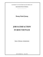 (Luận văn thạc sĩ) job satisfaction in RSM vietnam 
