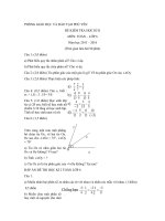 Tải Đề thi học kì 2 môn Toán lớp 6 phòng GD&ĐT Phù Yên, Sơn La năm 2015 - 2016 - Đề kiểm tra học kì II môn toán lớp 6 có đáp án