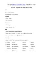Tải Bài tập nâng cao tiếng Anh lớp 9 Unit 4 Life in the past - Tiếng Anh 9 Unit 4 Life in the past| Bài tập Unit 4 SGK tiếng Anh lớp 9 mới có đáp án