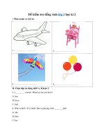 Tải Đề kiểm tra tiếng Anh lớp 3 học kì 2 năm học 2019-2020 - Đề thi học kỳ 2 môn Anh lớp 3 có đáp án