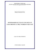 (Luận văn thạc sĩ) mô hình định giá tài sản năm nhân tố fama french và thực nghiệm ở việt nam 