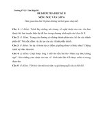 Tải Đề tham khảo học kì 2 môn Ngữ văn lớp 6 trường THCS Tân hiệp B3, Kiên Giang - Đề thi học kì 2 môn Ngữ văn lớp 6 có đáp án