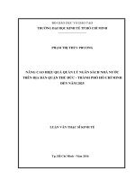 (Luận văn thạc sĩ) nâng cao hiệu quả quản lý ngân sách nhà nước trên địa bàn quận thủ đức, thành phố hồ chí minh đến năm 2025 