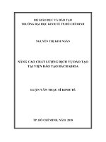 (Luận văn thạc sĩ) nâng cao chất lượng dịch vụ đào tạo tại viện đào tạo bách khoa (BKE) 