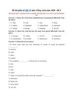 Tải Đề thi giữa kì lớp 9 môn Tiếng Anh năm 2020 - Đề 3 - Đề kiểm tra giữa học kì 1 lớp 9 môn Tiếng Anh có đáp án