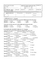 Tải Đề thi KSCL đầu năm môn Tiếng Anh lớp 10 trường Quốc tế Á Châu năm 2015 - Đề thi Tiếng Anh lớp 10 có đáp án
