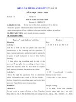 Tải Giáo án tiếng Anh lớp 9 Tuần 11 sách mới - Giáo án điện tử môn tiếng Anh 9 theo tuần