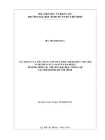 (Luận văn thạc sĩ) tác động của xây dựng thương hiệu nội bộ đến thái độ và hành vi của người lao động trường hợp các trường đại học công lập tại thành phố hồ chí minh 