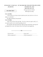 Tải Đề thi học sinh giỏi môn Ngữ văn lớp 10 tỉnh Hải Dương năm học 2015 - 2016 - Đề thi học sinh giỏi cấp tỉnh lớp 10 môn Văn có đáp án