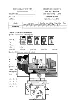 Tải Đề thi học kỳ 1 môn tiếng Anh lớp 3 huyện Cát Tiên, Lâm Đồng năm học 2015 - 2016 - Đề kiểm tra học kỳ 1 môn tiếng Anh lớp 3 có file nghe và đáp án