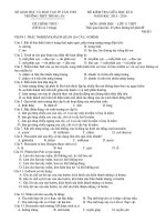 Tải Đề thi giữa học kì 2 môn Sinh học lớp 11 trường THPT Trung An, Cần Thơ năm học 2015 - 2016 - Đề kiểm tra giữa học kì 2 môn Sinh lớp 11 có đáp án