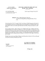 việc đề nghị được làm thủ tục xuất khẩu hàng sản xuất xuất khẩu qua cửa khẩu phụ bản vược