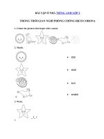 03 - Ôn tập tiếng Anh lớp 2 giữa học kì 2 có đáp án