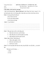 Tải Đề kiểm tra cuối học kì 1 môn Tiếng Việt lớp 2 năm học 2014 - 2015 trường Tiểu học Đại Lãnh 2, Khánh Hòa - Đề thi học kì 1 lớp 2 môn Tiếng Việt có đáp án