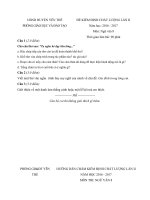 Tải Đề thi giữa học kì 2 môn Ngữ văn lớp 8 Phòng GD&ĐT Yên Thế, Bắc Giang năm học 2016 - 2017 - Đề kiểm tra giữa học kì 2 môn Ngữ văn lớp 8 có đáp án