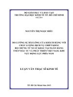 (Luận văn thạc sĩ) đo lường sự hài lòng khách hàng với chất lượng dịch vụ chiết khấu bộ chứng từ xuất khẩu tại ngân hàng TMCP đầu tư và phát triển việt nam khu vực động lực phía nam 