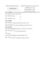 Tải Đề thi giữa học kì 2 môn Toán hình học lớp 6 Phòng GD&ĐT Bình Giang, Hải Dương năm học 2015 - 2016 - Đề kiểm tra giữa học kì II môn Toán lớp 6 có đáp án