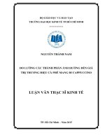 (Luận văn thạc sĩ) đo lường các thành phần ảnh hưởng đến giá trị thương hiệu cà phê mang đi cappuccino 