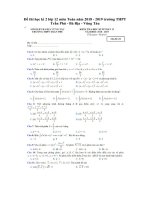 Tải Đề thi học kì 2 lớp 12 môn Toán năm 2018 - 2019 trường THPT Trần Phú - Bà Rịa - Vũng Tàu - Đề thi Toán lớp 12 học kì 2