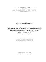 (Luận văn thạc sĩ) tác động đối xứng của sự thay đổi trong tỷ giá hối đoái đến chỉ số giá chứng khoán việt nam 