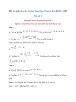 Tải Đề thi giữa học kì 1 môn Toán 10 năm học 2020 - 2021 Đề số 4 - Đề thi giữa kì 1 Toán 10 Có đáp án