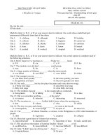 Tải Đề KSCL đầu năm môn Tiếng Anh lớp 9 THPT Lê Quý Đôn năm học 2017 - 2018 - Đề khảo sát đầu năm Tiếng Anh 9