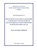 (Luận văn thạc sĩ) mối quan hệ giữa đặc trưng của doanh nghiệp và tính kịp thời của việc công bố thông tin báo cáo tài chính của các công ty niêm yết trên TTCK việt nam 