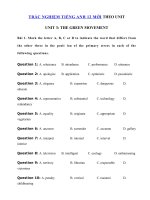Tải Trắc nghiệm Ngữ âm tiếng Anh lớp 12 Unit 3 The Green Movement - Bài tập Unit 3 lớp 12 The Green Movement có đáp án