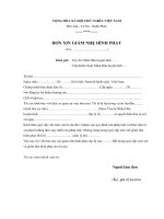 đơn xin giảm nhẹ hình phạt