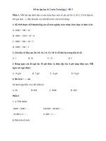 Tải Đề ôn tập học kì 2 môn Toán lớp 3 - Đề 3 - Đề kiểm tra học kì 2 môn Toán lớp 3