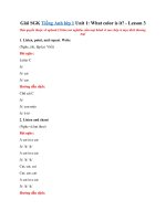 Tải Giải SGK Tiếng Anh lớp 1 Unit 1: What color is it? - Lesson 3 - Unit 1: What color is it? Lesson 3 (trang 12 Tiếng Anh lớp 1)