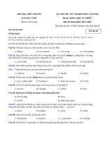 Tải Đề thi thử THPT Quốc gia năm 2020 môn Hóa học Trường THPT Chuyên - Trường Đại học Vinh - Đề thi thử THPT Quốc gia môn Hóa có đáp án