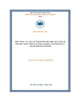 (Luận văn thạc sĩ) phân tích các yếu tố ảnh hưởng đến hiệu quả chia sẻ tri thức giữa những người lao động tại ủy ban nhân dân quận 7 thành phố hồ chí minh 