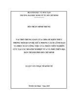 (Luận văn thạc sĩ) vai trò trung gian của chia sẻ kiến thức trong mối quan hệ giữa phong cách lãnh đạo và hiệu suất công việc của nhân viên nghiên cứu tại các doanh nghiệp vừa và nhỏ trên địa bàn thành phố hồ chí minh 