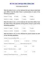 Tải Đề ôn thi THPT Quốc Gia 2020 môn Anh có đáp án số 9 - Đề thi tiếng Anh THPT Quốc Gia 2020 có đáp án