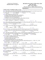 Tải Đề thi khảo sát chất lượng đầu năm môn Vật lý lớp 12 trường THPT Văn Quán, Vĩnh Phúc năm học 2014 - 2015 - Đề kiểm tra đầu năm môn Vật lý 12 có đáp án