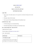 Tải Giáo án Tiếng Việt 3 tuần 14: Tập làm văn - Giới thiệu hoạt động của tổ em - Giáo án Tập làm văn lớp 3