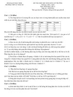 Tải Đề thi chọn HSG cấp trường môn Sinh học 11 năm 2018 - 2019 trường THPT Lý Thái Tổ - Bắc Ninh - Đề thi chọn HSG Sinh học 11 có đáp án