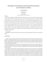(Luận văn thạc sĩ) the impacts of trade openness and foreign direct investment on CO2 emission in vietnam 
