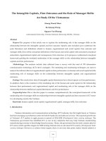(Luận văn thạc sĩ) the intangible capitals, firm outcomes and the role of manager skills an study of the vietnamese 